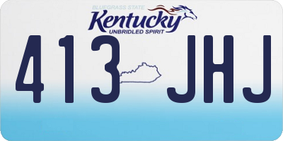 KY license plate 413JHJ