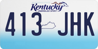 KY license plate 413JHK