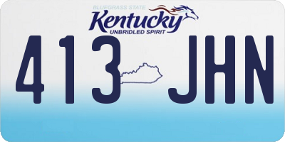 KY license plate 413JHN
