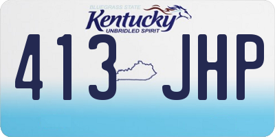 KY license plate 413JHP