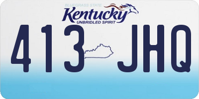 KY license plate 413JHQ