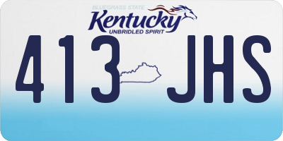KY license plate 413JHS