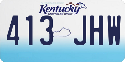 KY license plate 413JHW