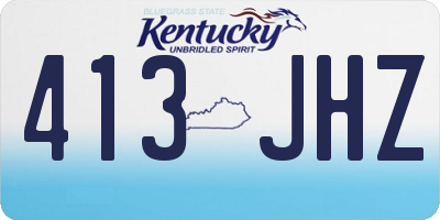 KY license plate 413JHZ