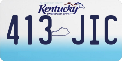 KY license plate 413JIC