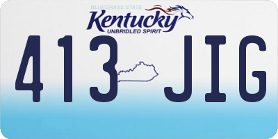 KY license plate 413JIG