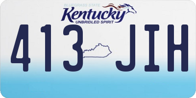 KY license plate 413JIH