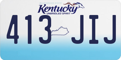KY license plate 413JIJ
