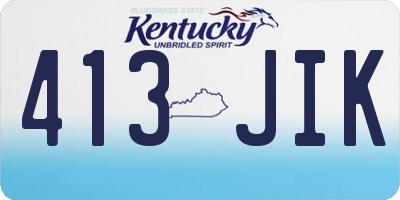 KY license plate 413JIK