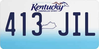 KY license plate 413JIL