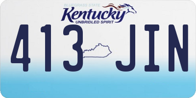 KY license plate 413JIN