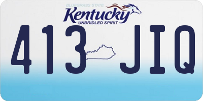 KY license plate 413JIQ