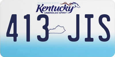 KY license plate 413JIS