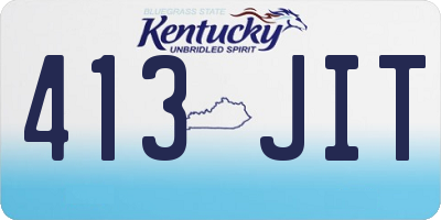 KY license plate 413JIT