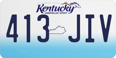 KY license plate 413JIV