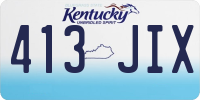 KY license plate 413JIX