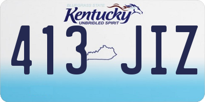 KY license plate 413JIZ