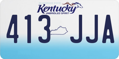 KY license plate 413JJA