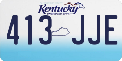 KY license plate 413JJE
