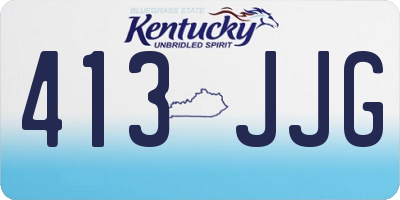 KY license plate 413JJG