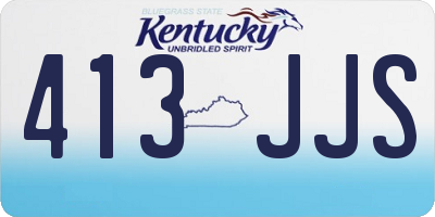 KY license plate 413JJS