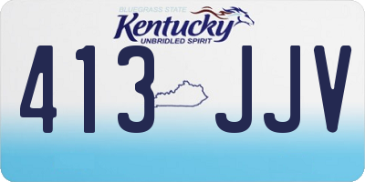 KY license plate 413JJV