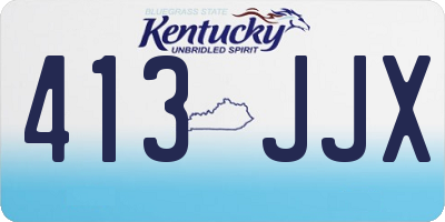 KY license plate 413JJX