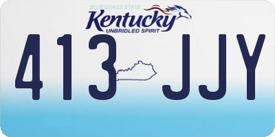 KY license plate 413JJY