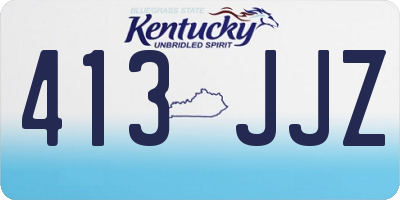 KY license plate 413JJZ