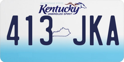 KY license plate 413JKA