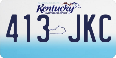 KY license plate 413JKC