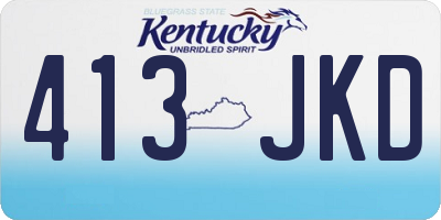 KY license plate 413JKD