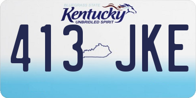 KY license plate 413JKE