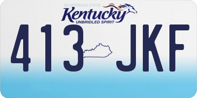 KY license plate 413JKF
