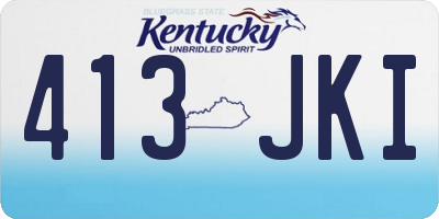 KY license plate 413JKI