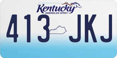 KY license plate 413JKJ