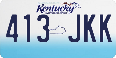 KY license plate 413JKK