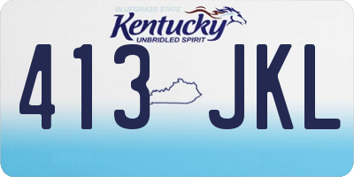 KY license plate 413JKL
