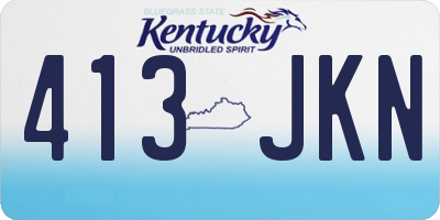 KY license plate 413JKN