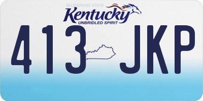 KY license plate 413JKP