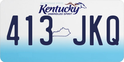 KY license plate 413JKQ