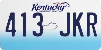 KY license plate 413JKR