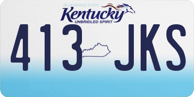 KY license plate 413JKS