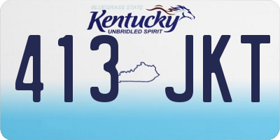 KY license plate 413JKT