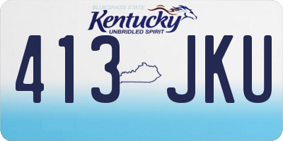 KY license plate 413JKU