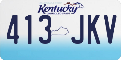 KY license plate 413JKV