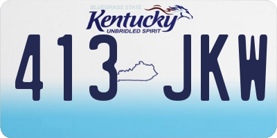KY license plate 413JKW