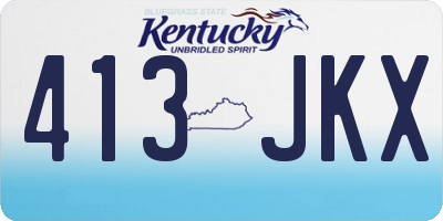 KY license plate 413JKX