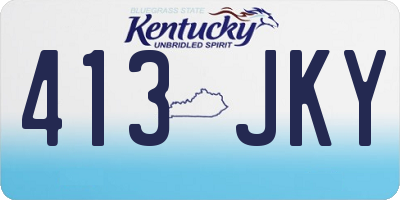 KY license plate 413JKY