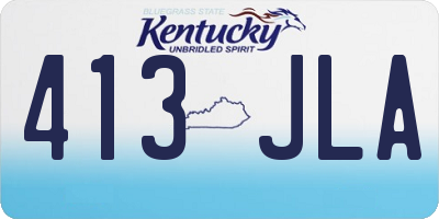 KY license plate 413JLA